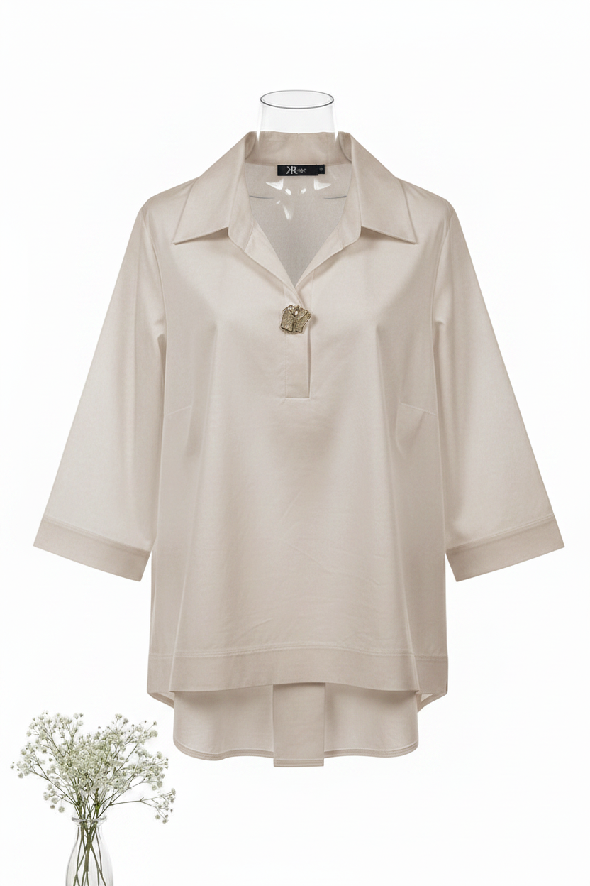 Bluzka z kołnierzykiem - 2 Kolory